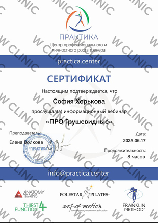 Сертификат «ПРО грушевидные»